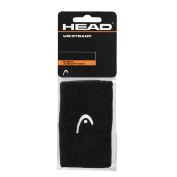 HEAD Wide Wristband Black 2-pack