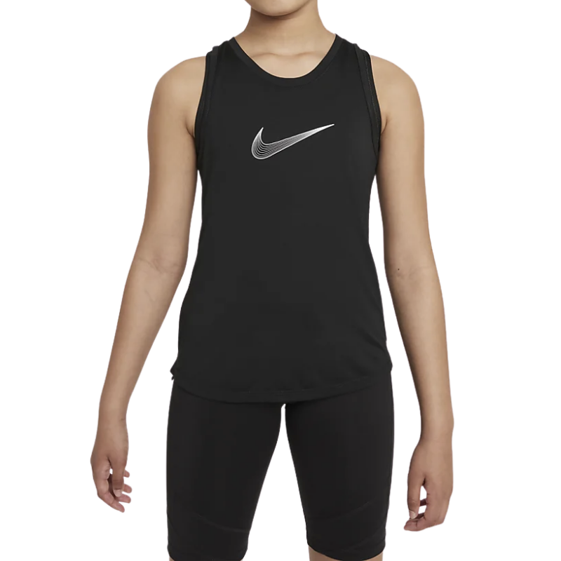 Nike DriFIT One Tank Girls - S Svart Junior > Nike